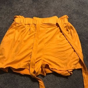 Golden yellow pajama/lounge shorts